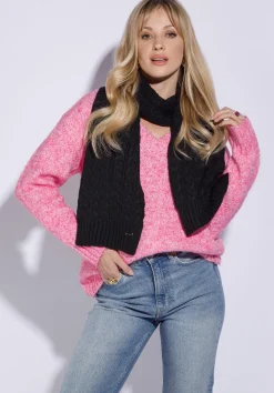 Damski szalik z gęstym warkoczowym splotem>WITTCHEN Fashion