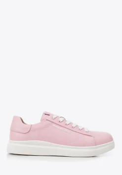 Damskie klasyczne sneakersy na platformie różowe>WITTCHEN Best
