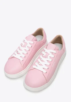 Damskie klasyczne sneakersy na platformie różowe><noscript><img data-lazyloaded=