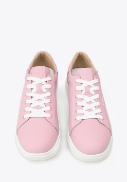 Damskie klasyczne sneakersy na platformie różowe><noscript><img data-lazyloaded=