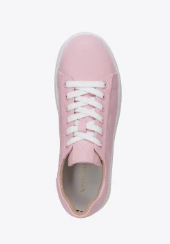 Damskie klasyczne sneakersy na platformie różowe><noscript><img data-lazyloaded=