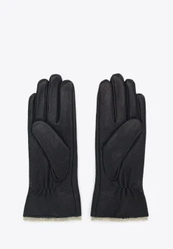 Damskie rękawiczki skórzane z wełnianym wnętrzem>WITTCHEN Fashion