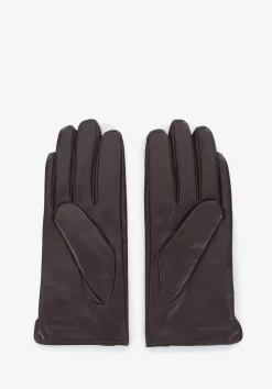 Damskie rękawiczki ze skóry croco brązowe>WITTCHEN Fashion