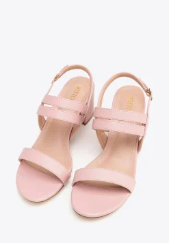 Damskie sandały z cienkim paskiem zgaszony róż>WITTCHEN Fashion