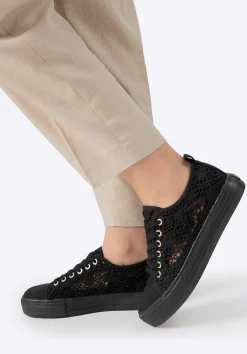 Damskie sneakersy ażurowe czarne>WITTCHEN Best