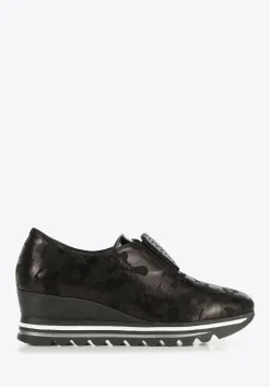 Damskie sneakersy metaliczne na platformie czarne>WITTCHEN Clearance