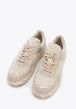 Damskie sneakersy na grubej platformie beżowe>WITTCHEN Fashion