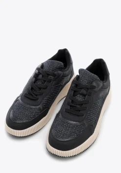 Damskie sneakersy na grubej platformie czarne>WITTCHEN Best
