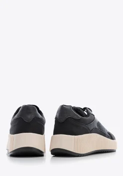 Damskie sneakersy na grubej platformie czarne><noscript><img data-lazyloaded=