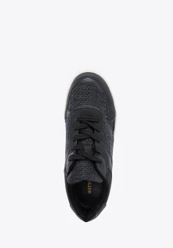 Damskie sneakersy na grubej platformie czarne><noscript><img data-lazyloaded=