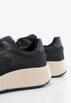 Damskie sneakersy na grubej platformie czarne><noscript><img data-lazyloaded=