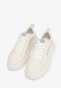 Damskie sneakersy na platformie jasny beż>WITTCHEN Best