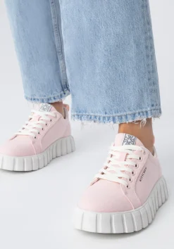 Damskie sneakersy na platformie różowe><noscript><img data-lazyloaded=