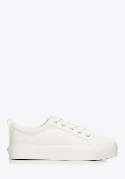 Damskie sneakersy na platformie kremowe>WITTCHEN Best