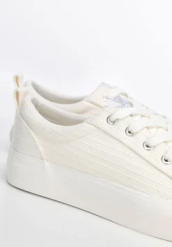Damskie sneakersy na platformie kremowe><noscript><img data-lazyloaded=