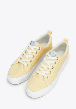 Damskie sneakersy na platformie żółte><noscript><img data-lazyloaded=