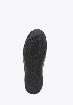 Damskie sneakersy skórzane z pikowaną cholewką czarne><noscript><img data-lazyloaded=