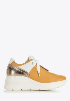 Damskie sneakersy skórzane z błyszczącymi wstawkami>WITTCHEN Outlet