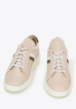 Damskie sneakersy skórzane z falbanką beżowe>WITTCHEN Best