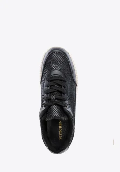Damskie sneakersy z ekoskóry czarne><noscript><img data-lazyloaded=