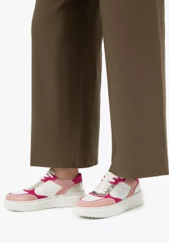 Damskie sneakersy z ekoskóry i skóry zamszowej różowe>WITTCHEN New