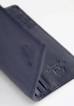 Etui na dokumenty skórzane z kieszenią granatowe><noscript><img width=