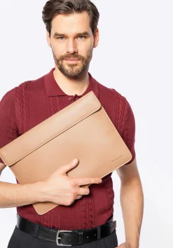Etui na laptopa 13” z imitacji skóry beżowe>WITTCHEN Best