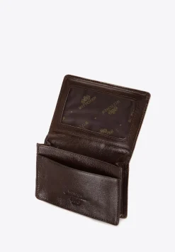 Etui na wizytówki skórzane poziome brązowe><noscript><img width=