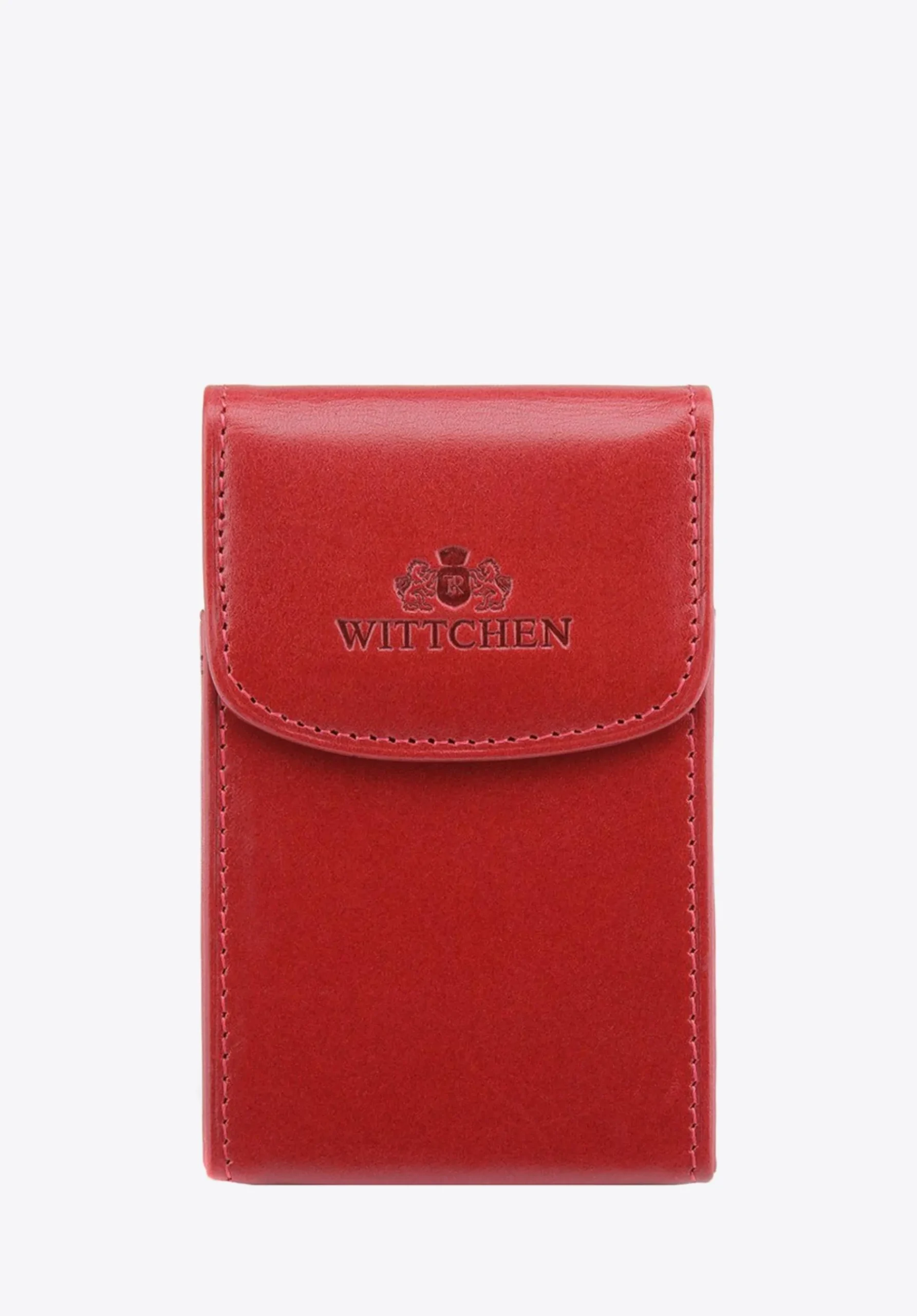 Etui na wizytówki skórzane metalowe czerwone>WITTCHEN Sale