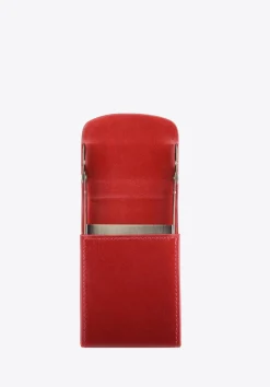 Etui na wizytówki skórzane metalowe czerwone>WITTCHEN Sale