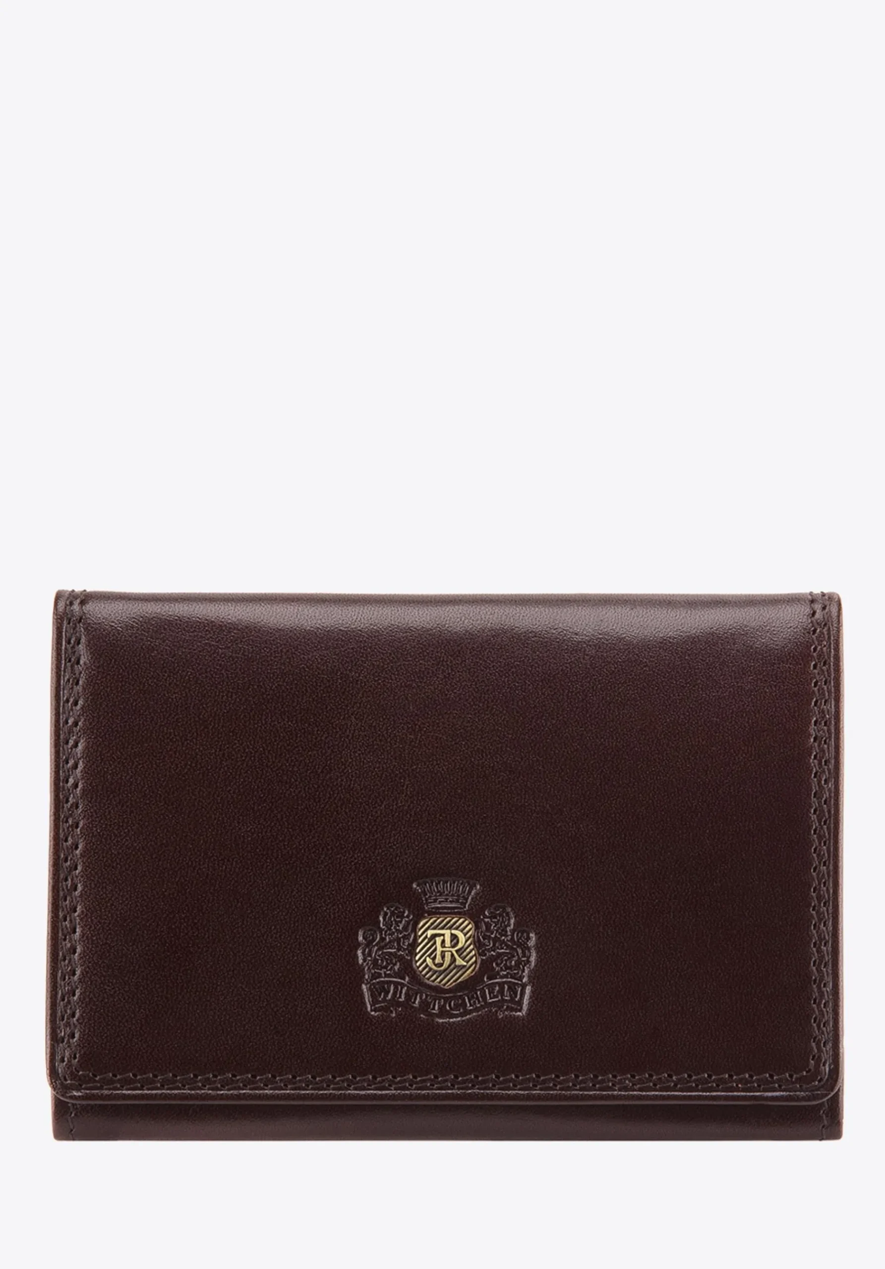 Etui na wizytówki skórzane z monogramem brązowe>WITTCHEN Clearance
