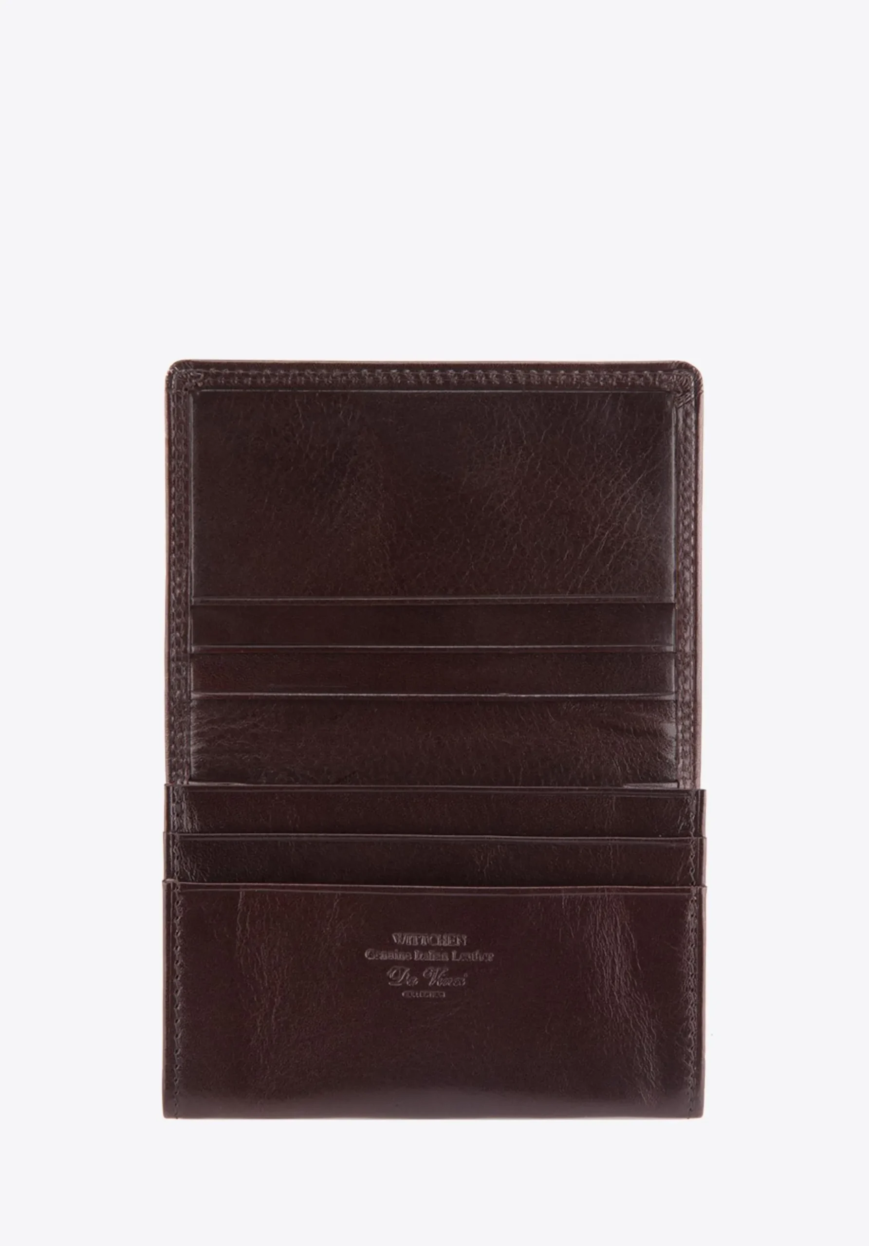 Etui na wizytówki skórzane z monogramem brązowe>WITTCHEN Clearance