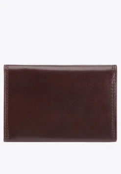 Etui na wizytówki skórzane z monogramem brązowe><noscript><img width=
