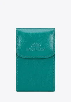 Etui na wizytówki skórzane z logo zielone>WITTCHEN Sale
