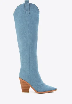Kowbojki dżinsowe długie jasny niebieskie>WITTCHEN Fashion