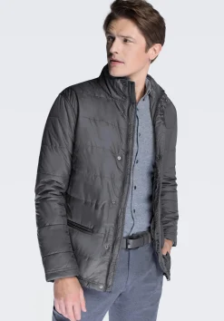 Kurtka męska z zapięciem na zamek i napy szara>WITTCHEN Fashion