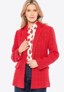 Marynarka z tkaniny boucle czerwona>WITTCHEN Hot