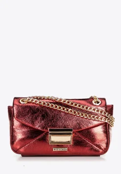 Minitorebka crossbody z połyskującej ekoskóry czerwona>WITTCHEN Clearance