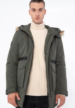 Męska kurtka ocieplana prosta zielona>WITTCHEN Fashion