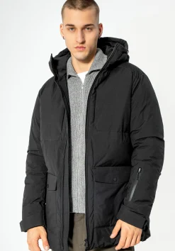 Męska kurtka zimowa z kieszeniami czarna>WITTCHEN Fashion