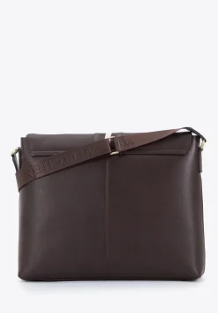 Męska torba na laptopa 15,6” skórzana z tasiemką ciemny brąz>WITTCHEN Best