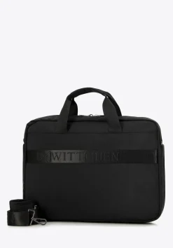 Męska torba na laptopa 15,6’’ z pasem na bagaż czarna>WITTCHEN New