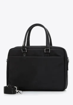 Męska torba na laptopa 15,6” z błyszczącym suwakiem czarna>WITTCHEN Best