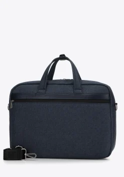 Męska torba na laptopa 15,6” z lamówką z ekoskóry granatowa>WITTCHEN Best