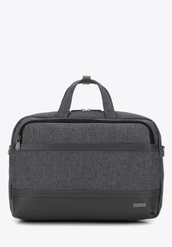 Męska torba na laptopa 15,6” z lamówką z ekoskóry szara>WITTCHEN Clearance
