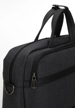 Męska torba na laptopa 15,6” z lamówką z ekoskóry czarna><noscript><img width=