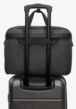 Męska torba na laptopa 15,6” z lamówką z ekoskóry czarna><noscript><img width=