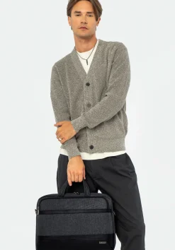 Męska torba na laptopa 15,6” z lamówką z ekoskóry czarna><noscript><img width=