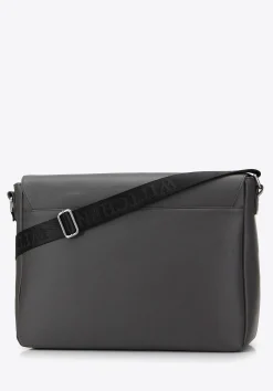 Męska torba na laptopa 13” z matowej ekoskóry na ramię szara>WITTCHEN Clearance