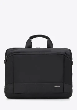 Męska torba na laptopa 15,6” z połyskującą wstawką czarna>WITTCHEN Sale